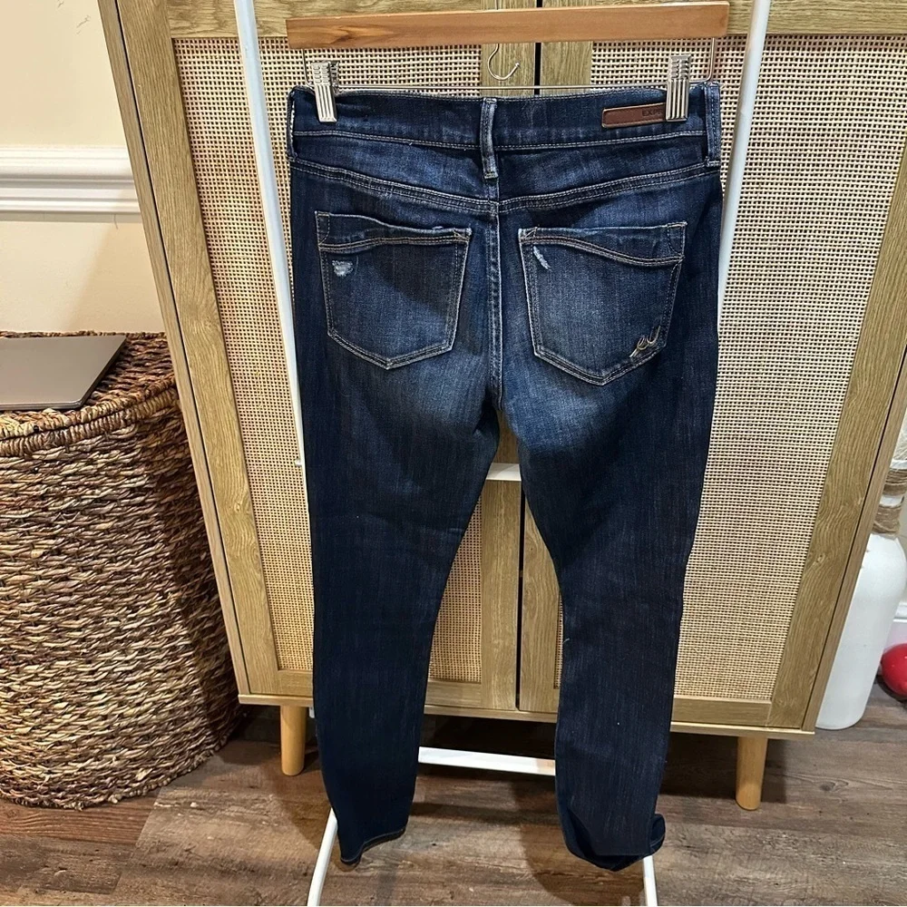 Express Dark Wash Distressed Legging
